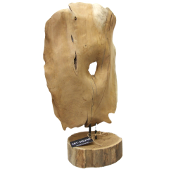 Kwiat Rzeźba z drewna Teak dekoracja ozdoba 50cm